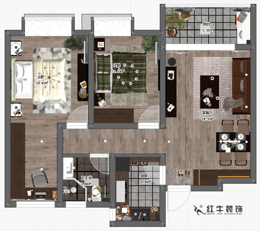 劉小勇_仙林悅城7-2403-89㎡-現(xiàn)代簡約風(fēng)格_2室1衛(wèi)_成品家￥11