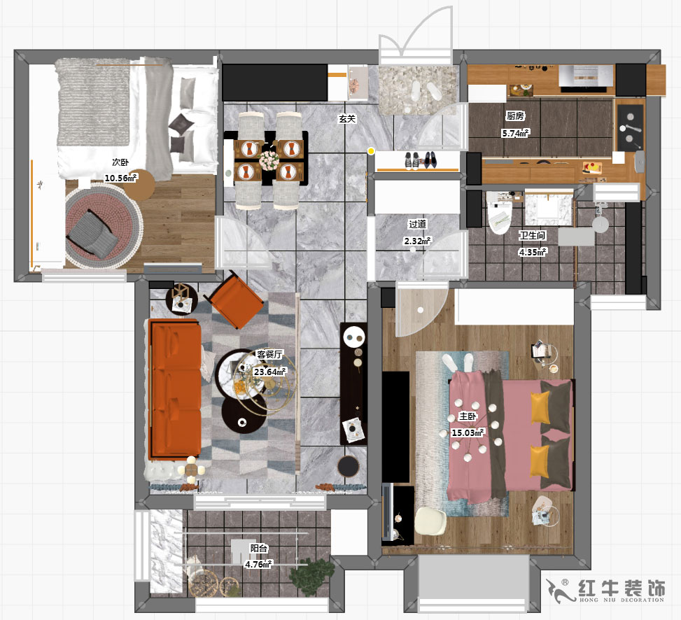 劉萍萍_旭日愛上城5區(qū)3-2405-90㎡-輕奢風(fēng)格_2室2廳1衛(wèi)（老房裝修）_定制家￥124010_全包12