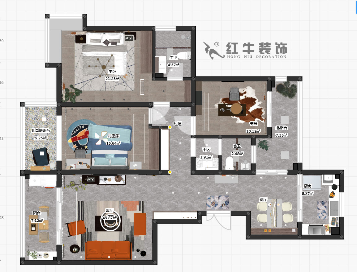 熊浩宇_濱江奧城靜思苑2-2-1202-150㎡-現(xiàn)代簡約風(fēng)格_3室2廳2衛(wèi)（老房翻新）_定制家￥200000_全包22萬00_03彩平圖