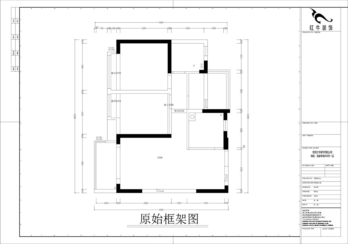 孟憲濤｜華潤(rùn)幸福里10-2203-88㎡-簡(jiǎn)約風(fēng)格｜3室1廳1衛(wèi)｜新房裝修｜定制家￥118229｜全包12萬(wàn)｜00_01原始框架圖