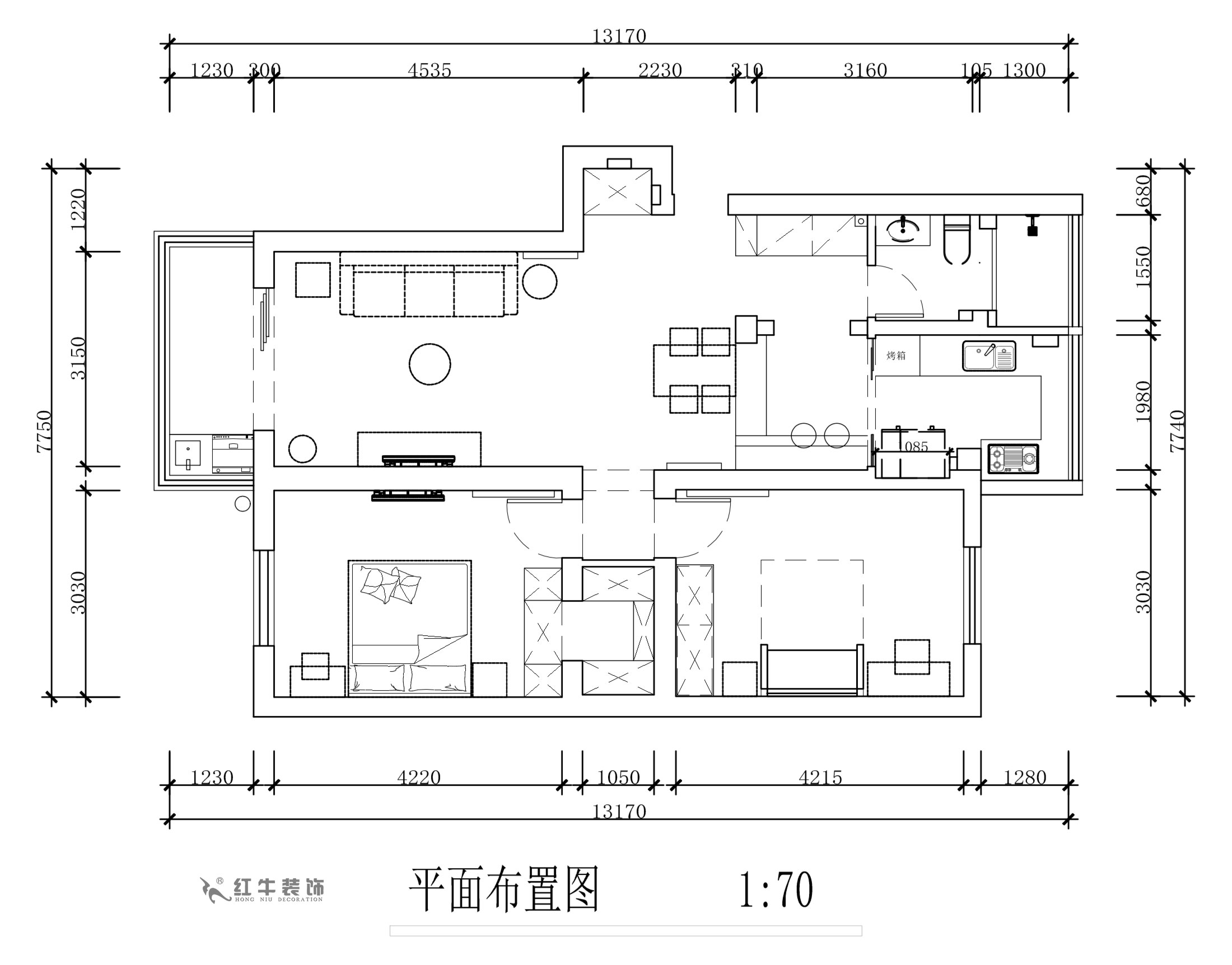 蔣?。旄@43-401-90㎡-現(xiàn)代簡(jiǎn)約風(fēng)格｜2室1廳1衛(wèi)｜舊房裝修｜定制家￥122757｜全包12萬｜00_02平面布置圖