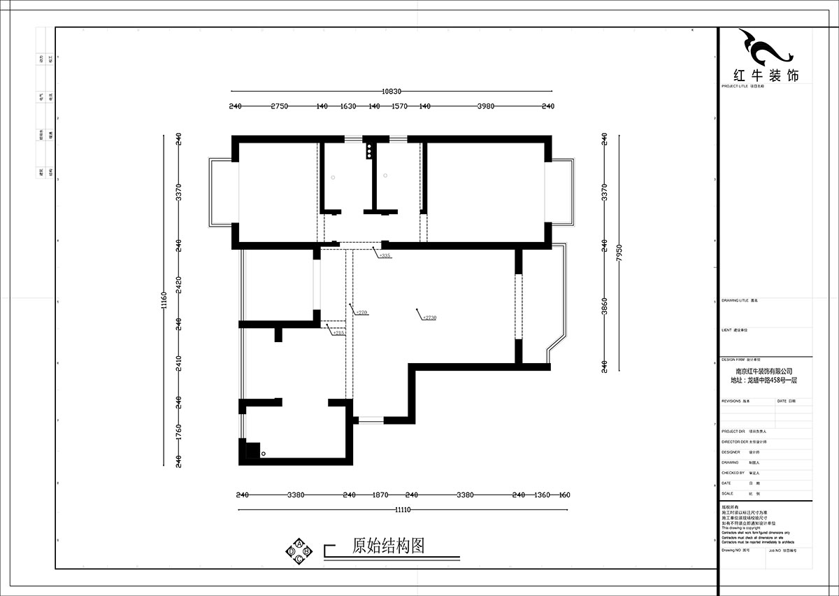 【實景案例】張智猿｜金域華府-120㎡-簡約風(fēng)格｜3室1廳2衛(wèi)｜老房裝修｜定制家｜全包16萬｜00_01原始結(jié)構(gòu)圖