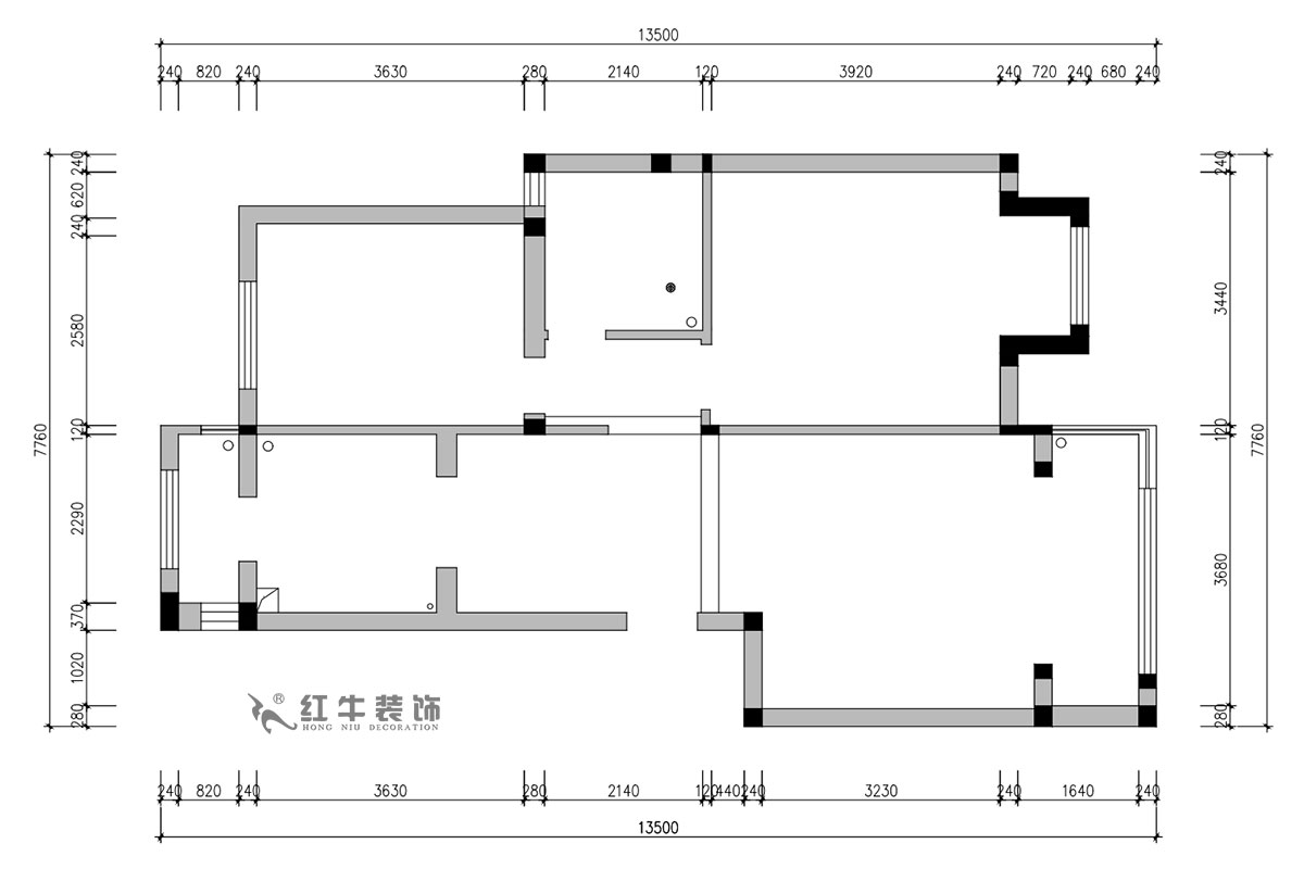 朱明琪｜遠拓橡樹城12-3-505-85㎡-現(xiàn)代簡約風(fēng)格｜3室2廳1衛(wèi)｜新房裝修｜定制家￥120106｜全包12萬｜00_01原始平面圖