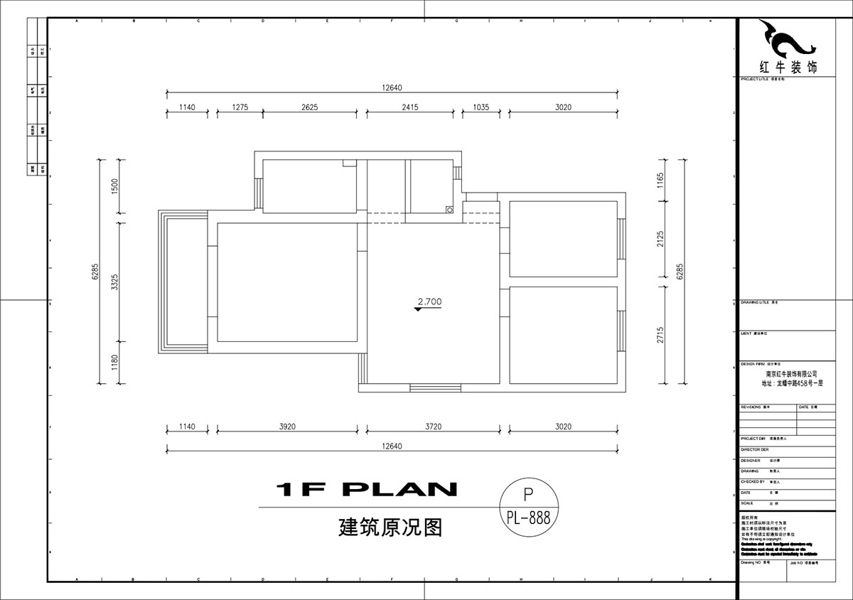 劉萍萍｜秦虹小區(qū)鶯虹苑12-56-701-78㎡-簡歐風格｜3室2廳1衛(wèi)｜老房裝修｜定制家｜全包12萬｜00_01建筑原況圖