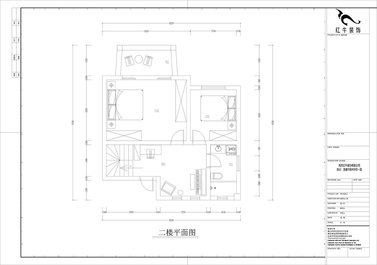 孟憲濤｜養(yǎng)龍山莊D-11B-120㎡-現(xiàn)代簡約風格｜3室2廳2衛(wèi)｜老房裝修｜定制家｜全包14萬｜00_04二樓平面圖