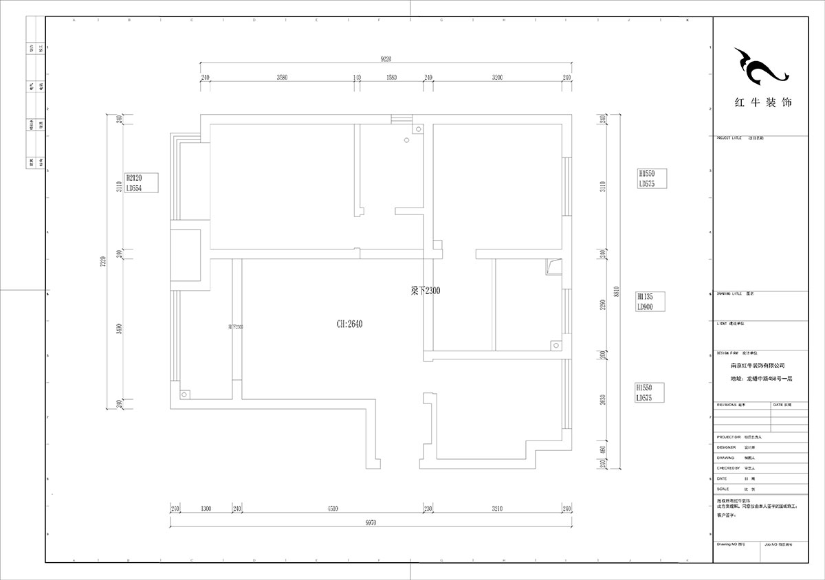 陸利民｜文墨花苑10-909-87㎡-現(xiàn)代風(fēng)格｜3室2廳1衛(wèi)｜舊房裝修｜定制家｜全包12萬(wàn)｜00_01原始結(jié)構(gòu)圖