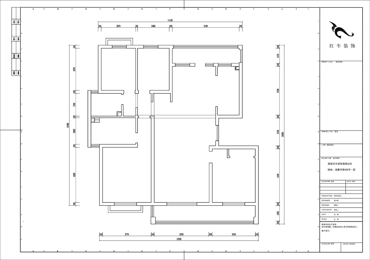 陸利民｜羊山湖14-502-160㎡+閣樓-現(xiàn)代風(fēng)格｜4室2廳2衛(wèi)｜新房裝修｜定制家｜全包31萬｜00_01原始結(jié)構(gòu)圖