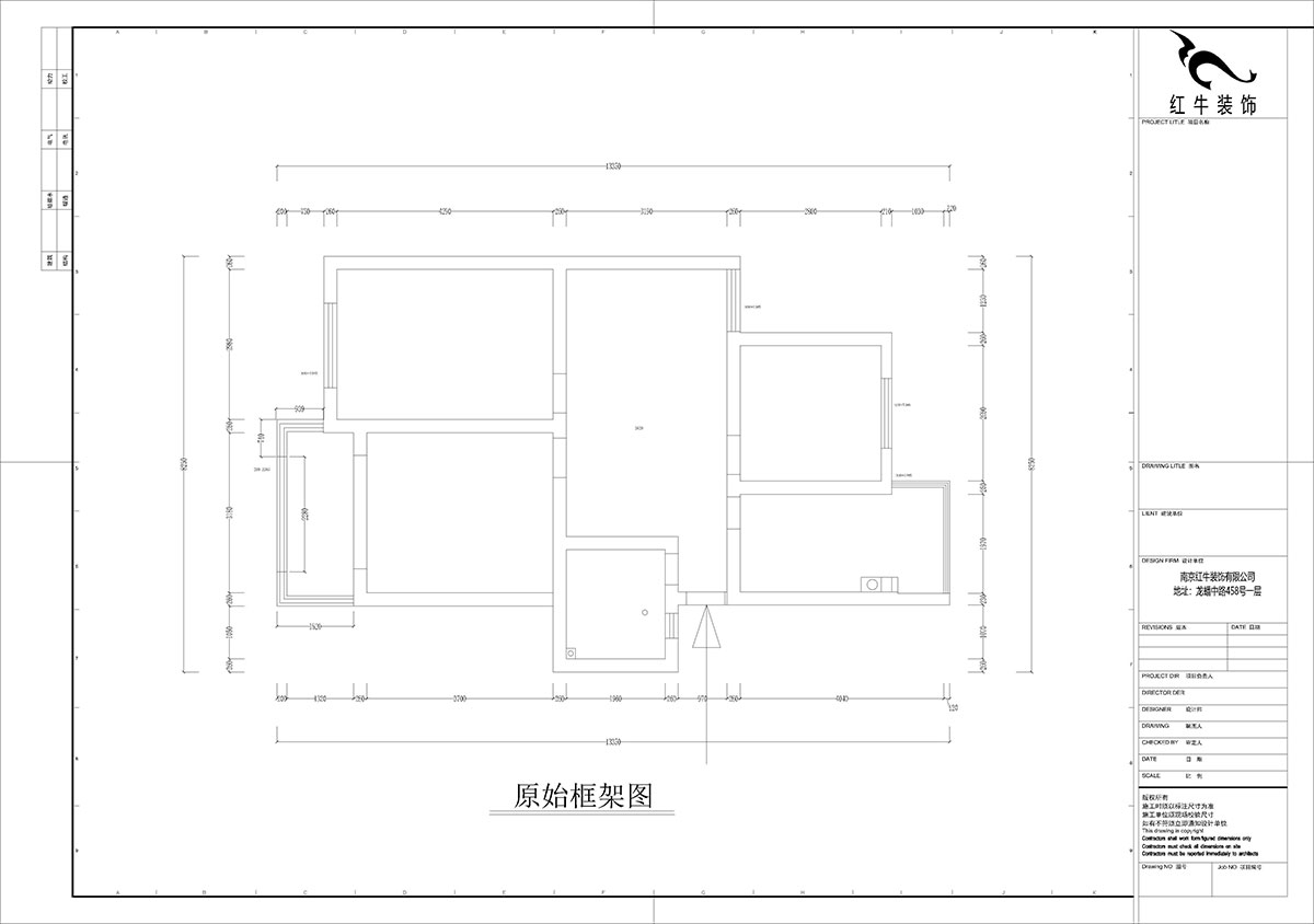 孟憲濤｜龍悅山莊7-402-82㎡-現(xiàn)代簡約風(fēng)格｜3室2廳1衛(wèi)｜老房裝修｜定制家｜全包12萬｜00_01原始框架圖