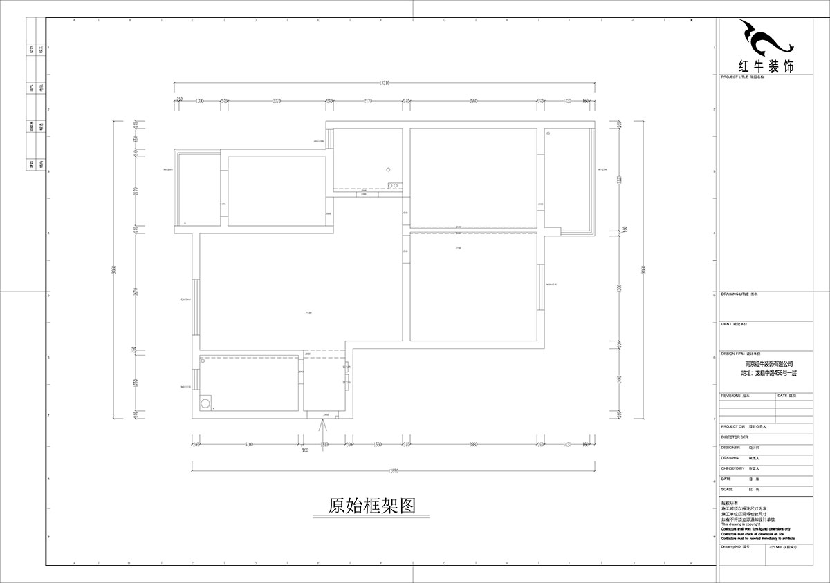 孟憲濤｜月桂園4-1005-103㎡-現(xiàn)代簡(jiǎn)約風(fēng)格｜3室2廳1衛(wèi)｜新房裝修｜定制家｜全包14萬(wàn)｜00_01原始框架圖