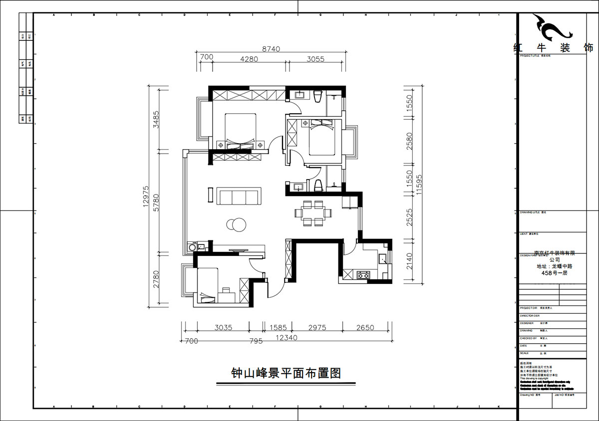 朱彥｜鐘山峰景5-1102-128㎡-現(xiàn)代簡約風(fēng)格｜3室2廳2衛(wèi)｜精裝修改造｜定制家｜全包14萬｜00_02平面布置圖